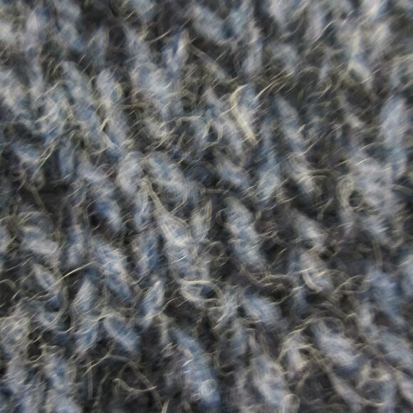 Vintage LL Bean Ragg Sweater Mens M Blue Black LS Marled Lambswool Outdoor Wool - Picture 8 of 10